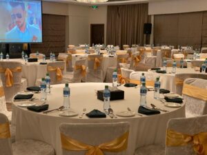 acacia cluster with ribbon